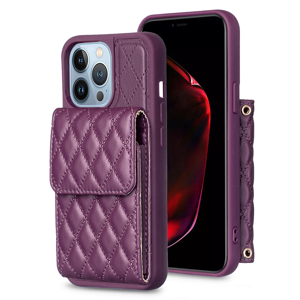 BF22-Style pro iPhone 13 Pro Kickstand Kryt na telefon PU kůží potažený TPU sloty pro karty Pouzdro na telefon BF22-Style pro iPhone 13 Pro Kickstand Kryt na telefon PU kůží potažený TPU sloty pro karty Pouzdro na telefon